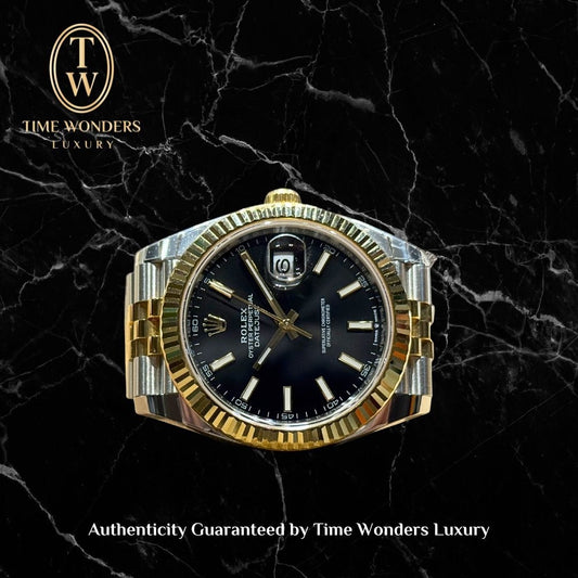 New March 2022 Rolex Datejust 41mm 126333 Two-tone Yellow Gold 41mm NOS New Old Stock