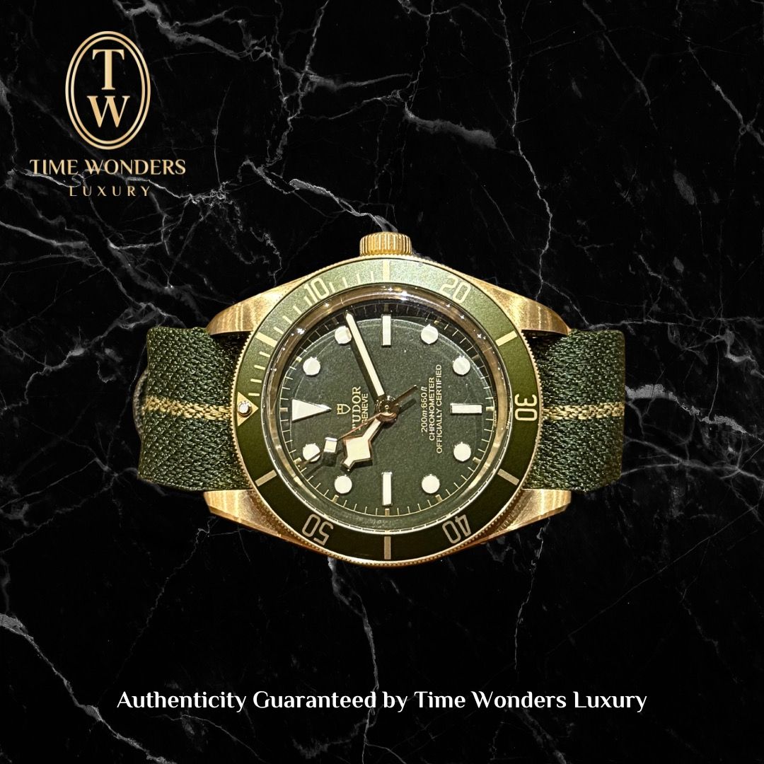 New March 2022 Tudor Black Bay 58 79018V Yellow Gold Green Dial 79018 39mm