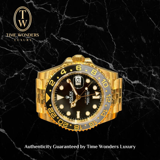 New May 2024 Rolex GMT-Master II Yellow Gold Guinness 126718GRNR 126718