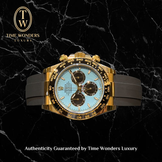 New May 2026 Rolex Daytona Yellow Gold Tiffany Blue 126518LN 126518 Oysterflex 40mm