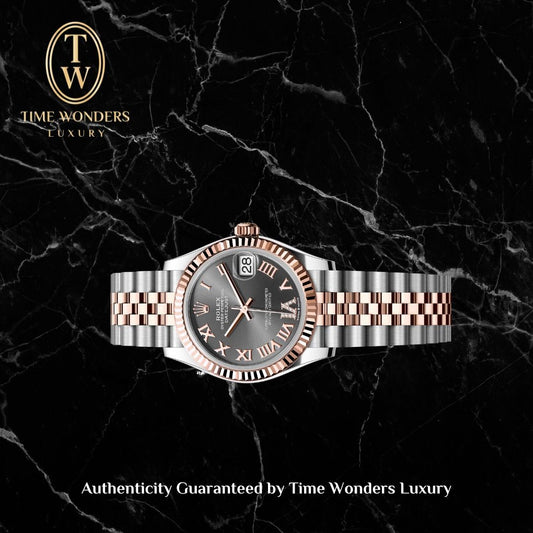 New October 2025 Rolex Datejust 31mm 278271 Rose Gold Two Tone Slate Grey