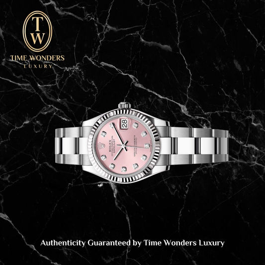 New October 2025 Rolex Datejust 31mm 278274 Pink w Diamonds Oyster Bracelet