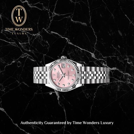 New October 2025 Rolex Datejust 31mm Pink Dial Diamonds 278274