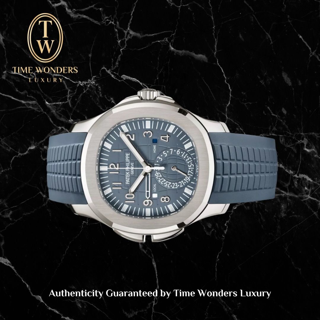 New Q3 2025 Patek Philippe Aquanaut Travel Time White Gold Blue 5164G 5164