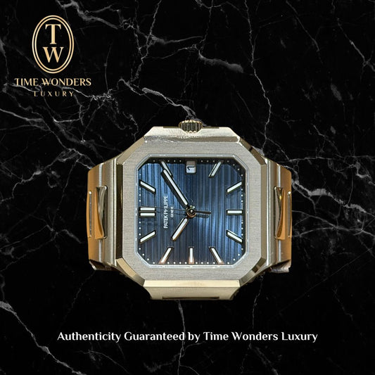 New Q1 2026 Patek Philippe Cubitus White Gold 7128/1G Blue Dial 7128