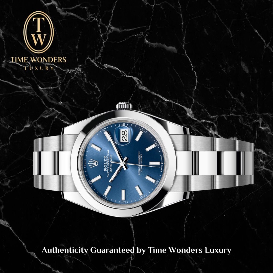 New September 2025 Rolex Datejust 41mm Blue Smooth Bezel 126300