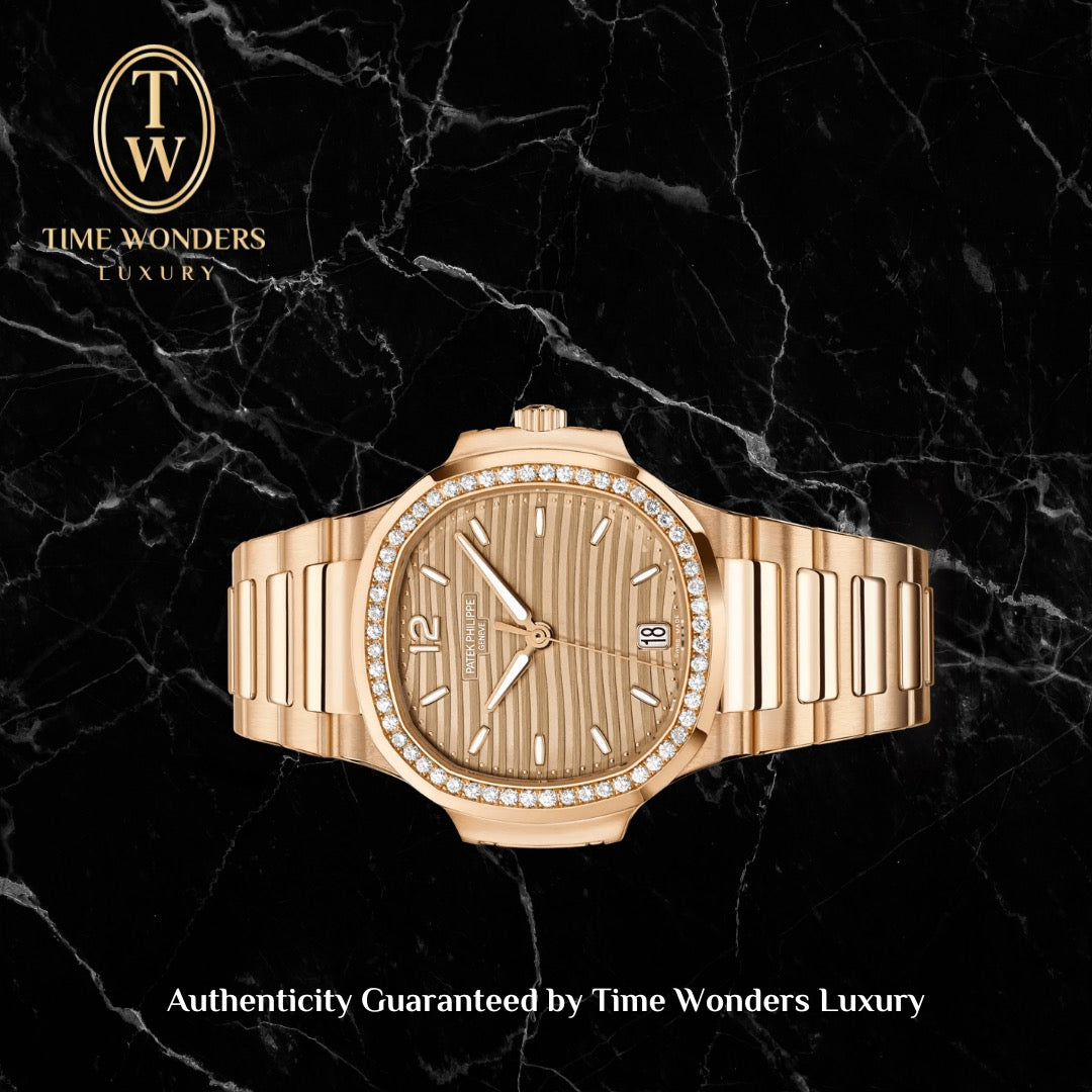 New Q4 2024 Nautilus Rose Gold Champagne Dial Diamond Bezel 7118/1200R-010 36mm 7118