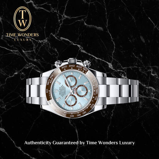 Like New December 2023 Rolex Daytona Platinum Baguette Diamond 126506-0002 126506 40mm