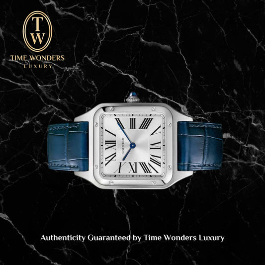 New August 2026 Cartier Santos Dumont Large WSSA0085 White Dial Quartz Leather Strap Stainless Steel