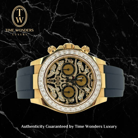 Mint January 2023 Rolex Daytona Yellow Gold 116588TBR Eye Of The Tiger 116588 Osyerflex 40mm