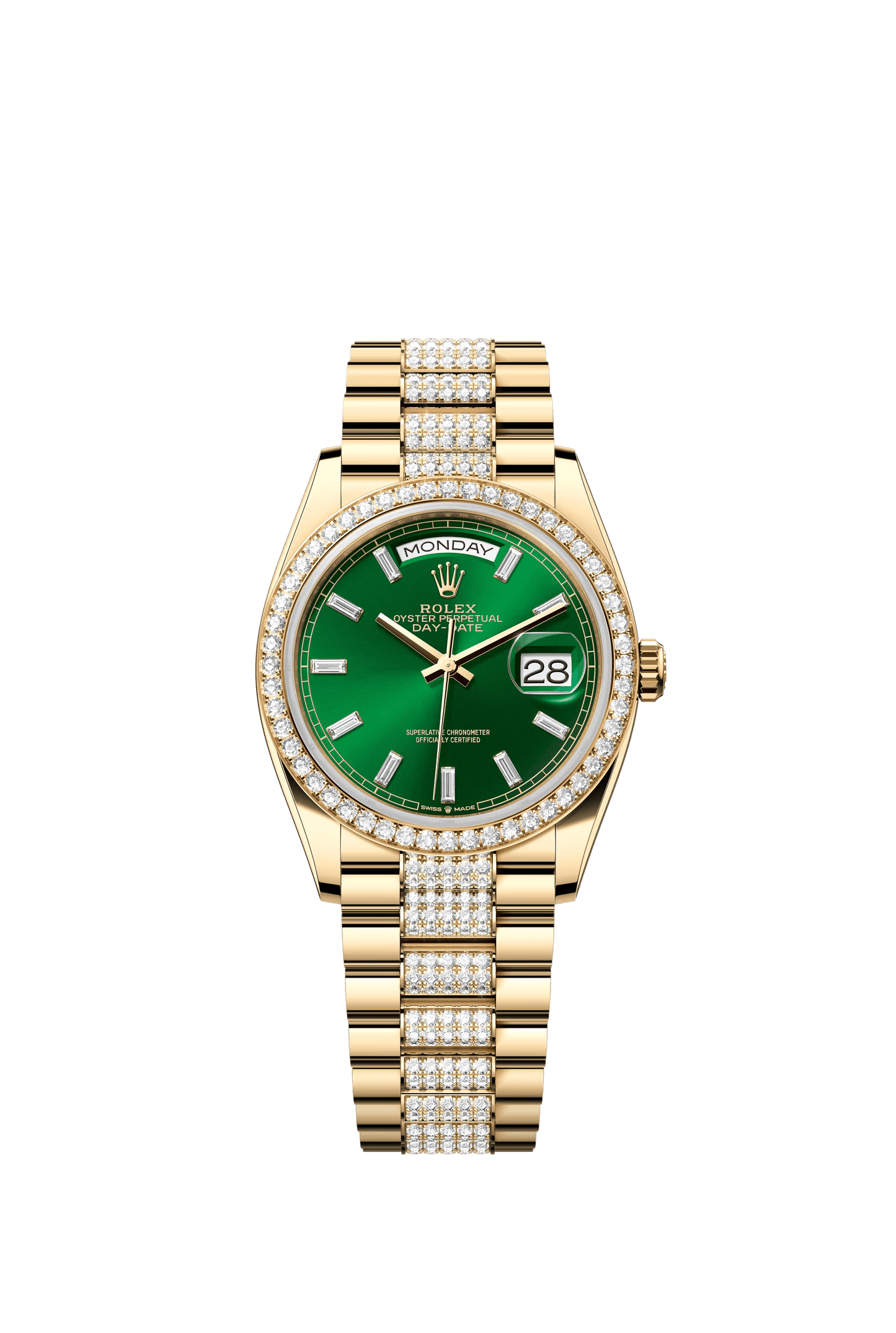 Day-Date 36mm | Yellow gold | Diamond-set Bezel | Ref. 128348RBR