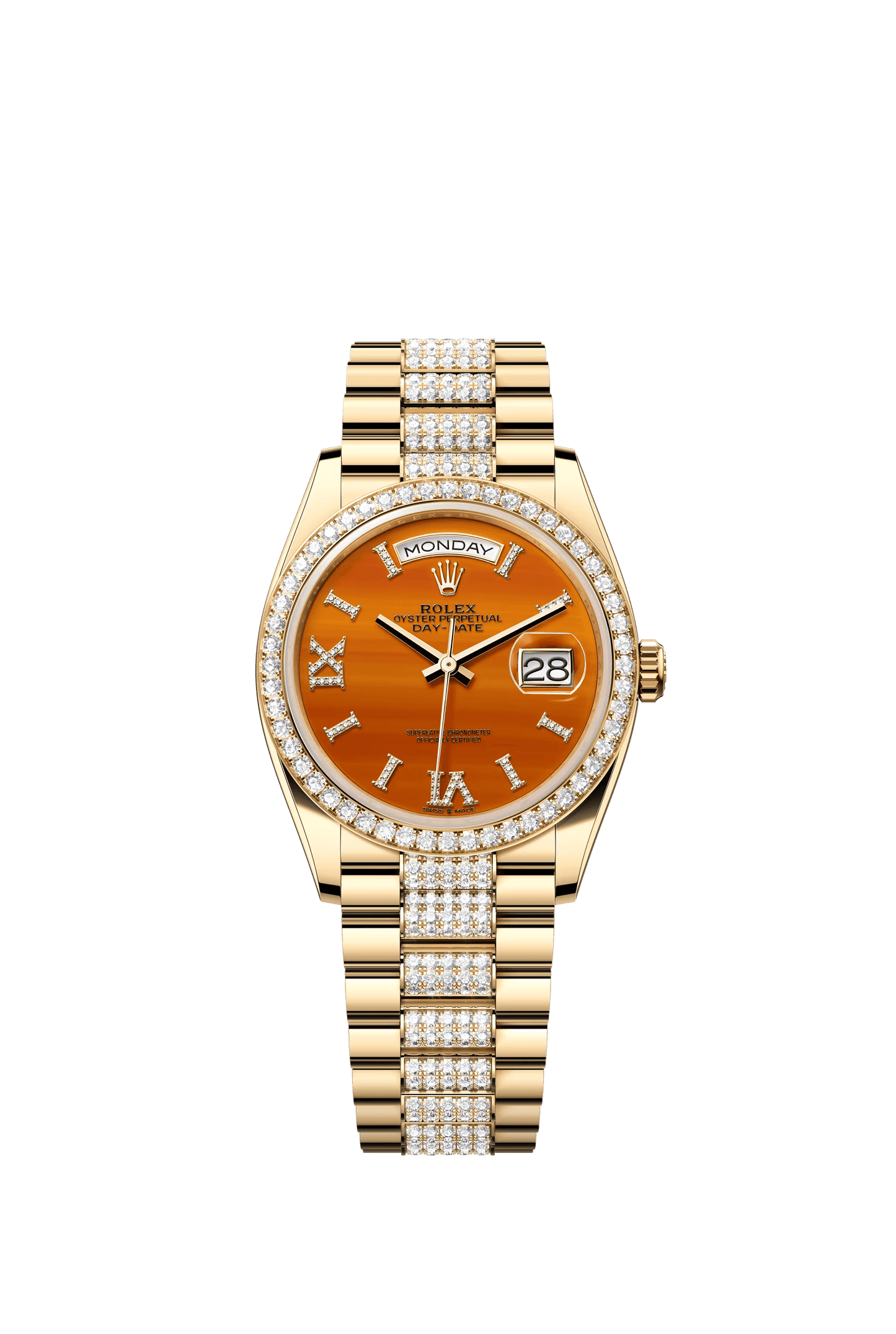 Day-Date 36mm | Yellow gold | Diamond-set Bezel | Ref. 128348RBR