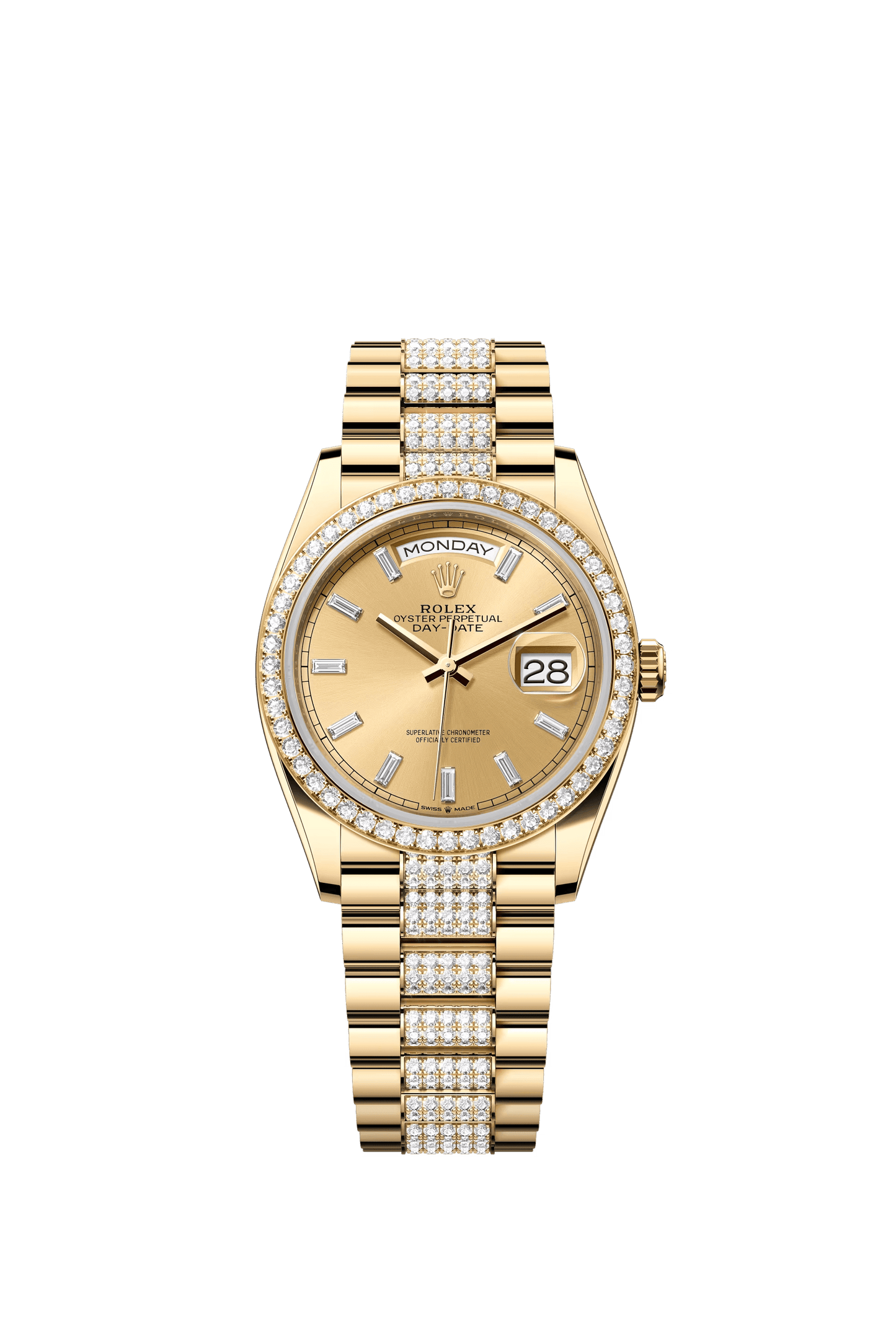 Day-Date 36mm | Yellow gold | Diamond-set Bezel | Ref. 128348RBR