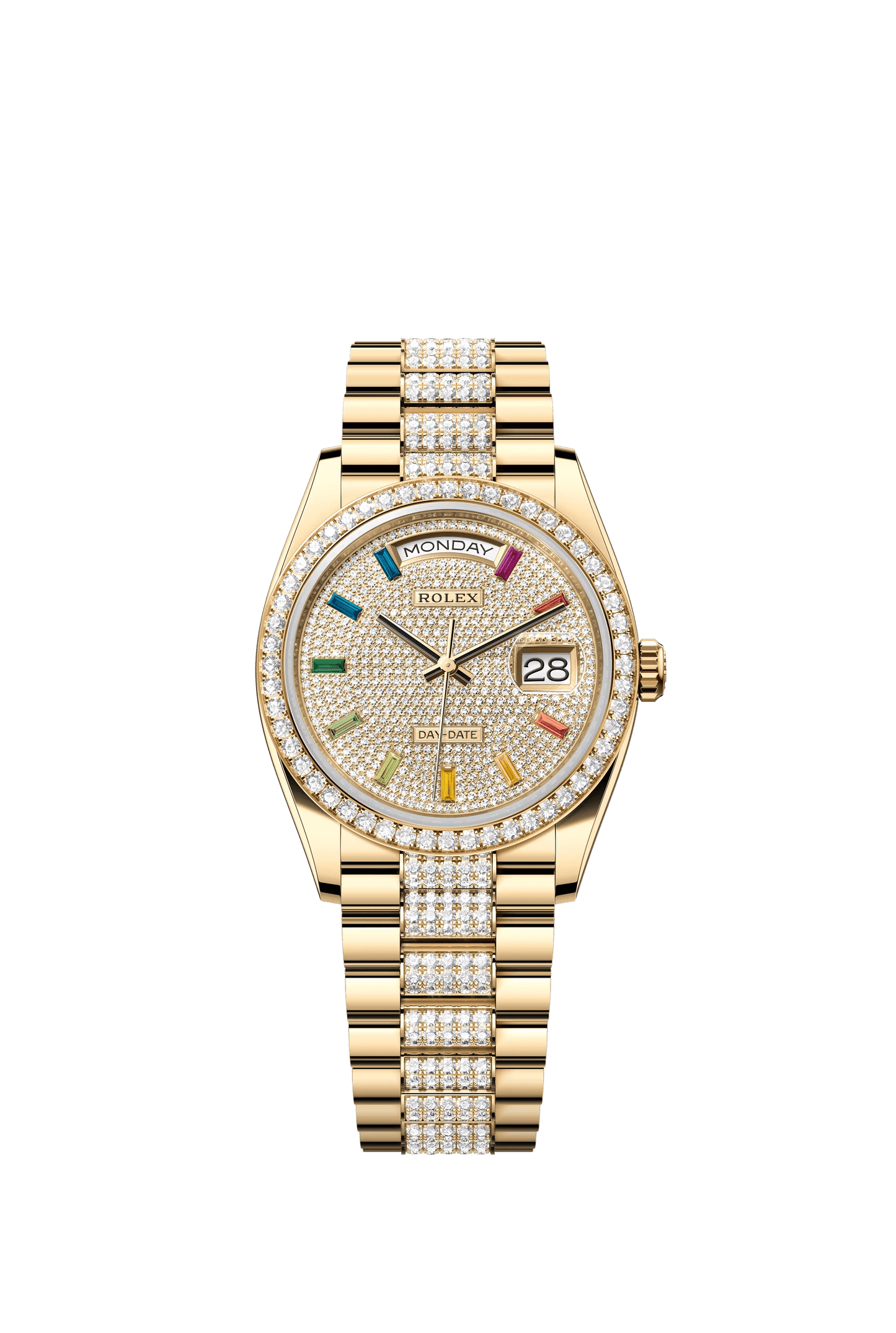 Day-Date 36mm | Yellow gold | Diamond-set Bezel | Ref. 128348RBR