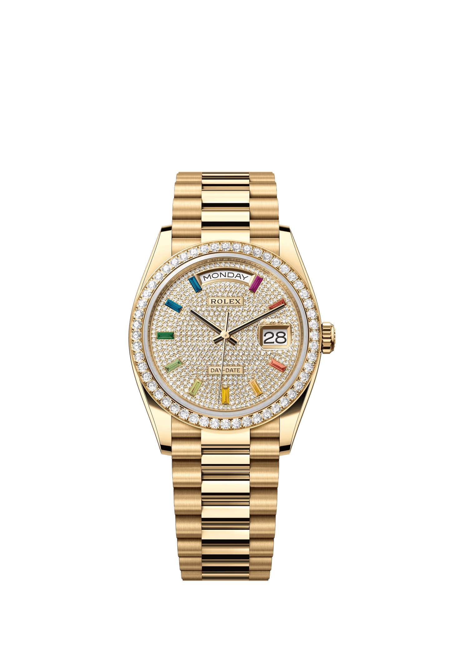 Day-Date 36mm | Yellow gold | Diamond-set Bezel | Ref. 128348RBR