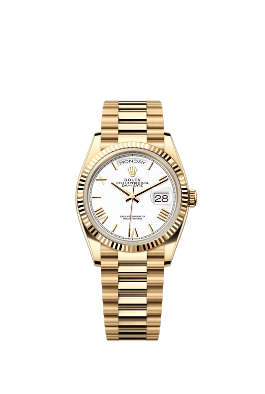 Day-Date 36mm | Yellow gold | Fluted Bezel | Ref. 128238