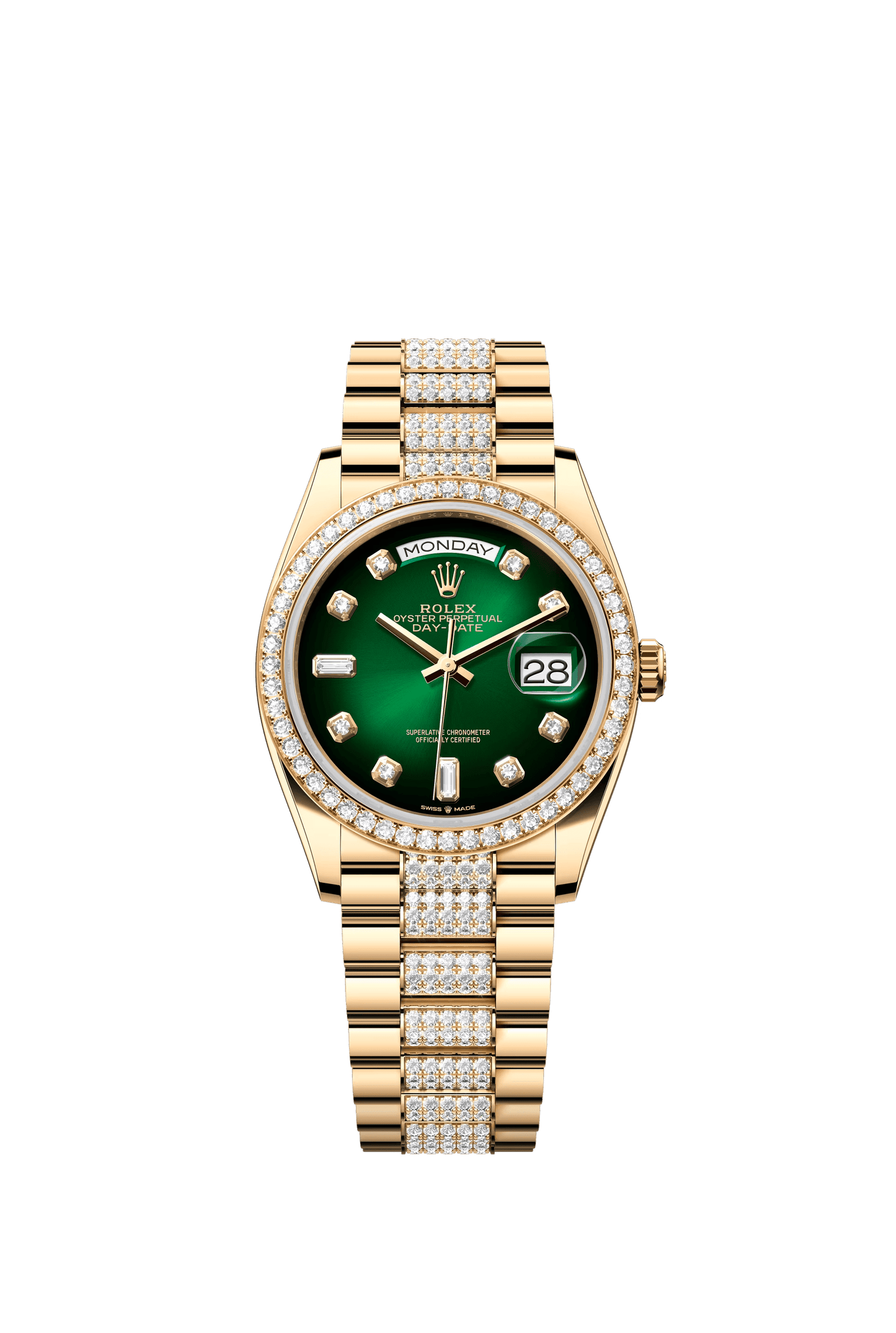 Day-Date 36mm | Yellow gold | Diamond-set Bezel | Ref. 128348RBR