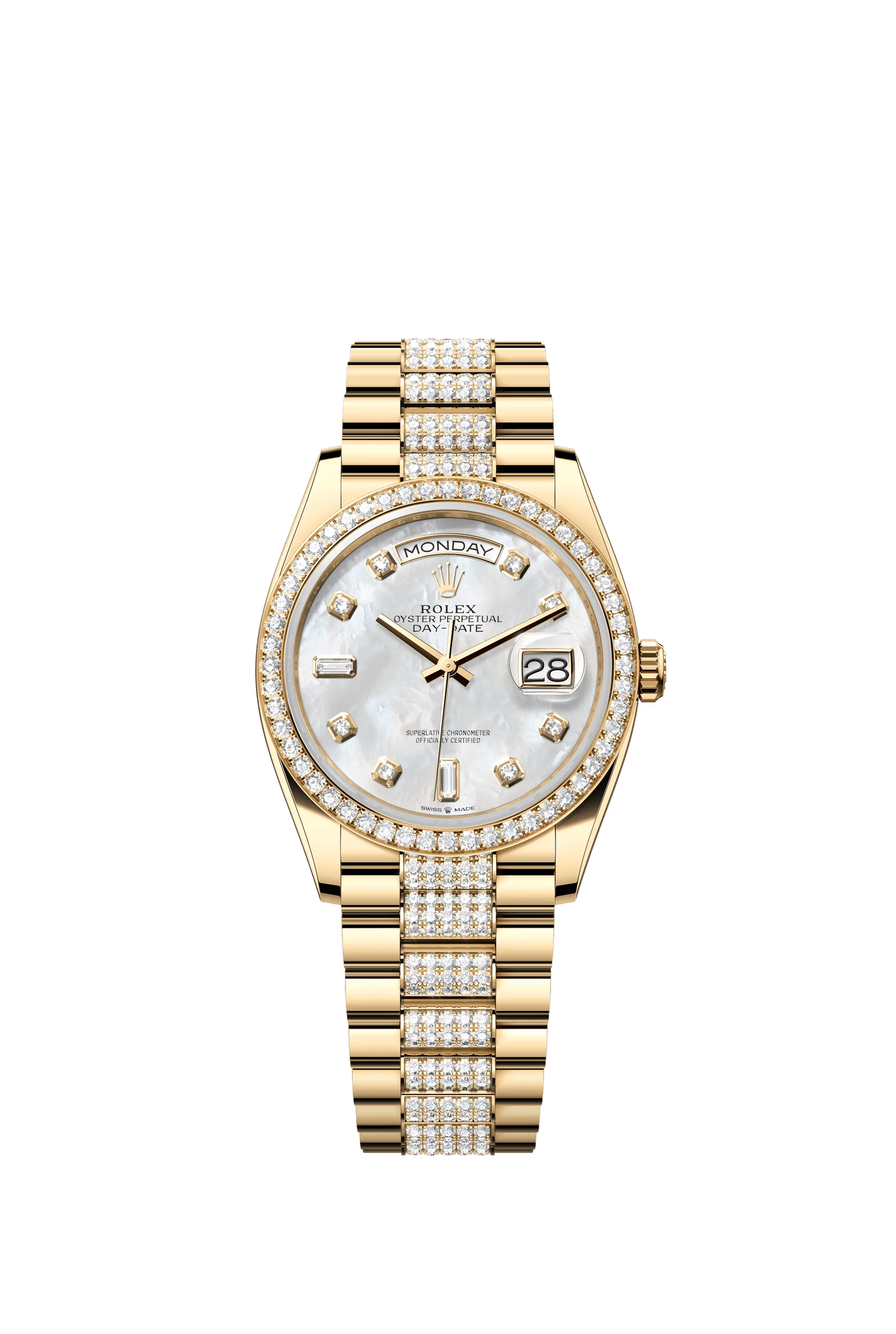 Day-Date 36mm | Yellow gold | Diamond-set Bezel | Ref. 128348RBR