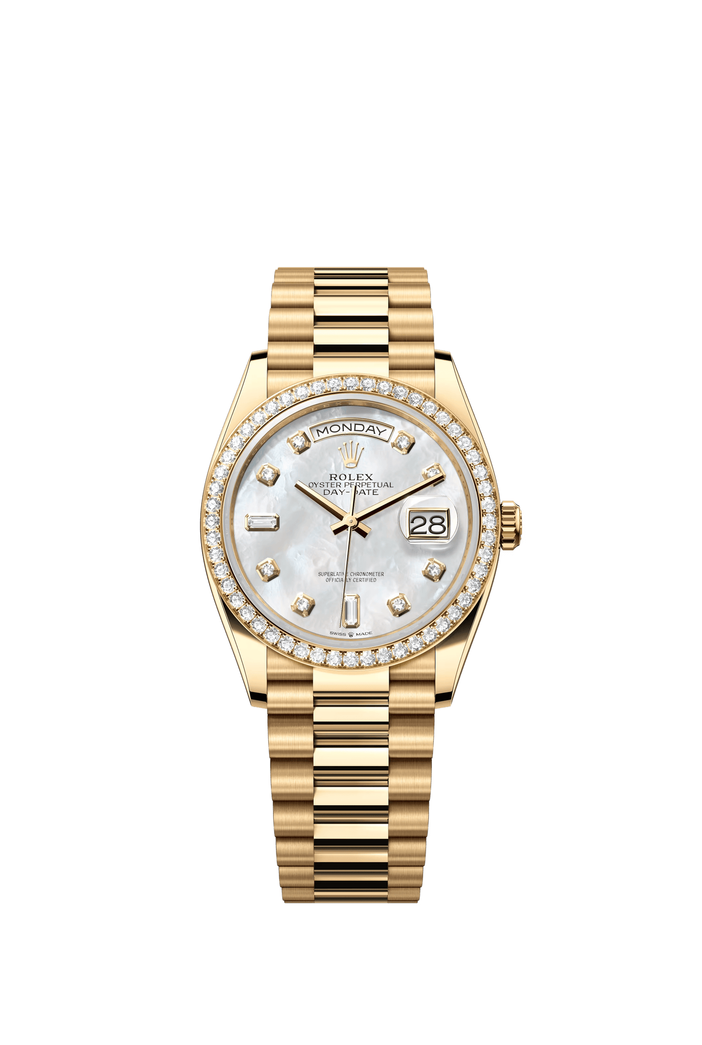 Day-Date 36mm | Yellow gold | Diamond-set Bezel | Ref. 128348RBR