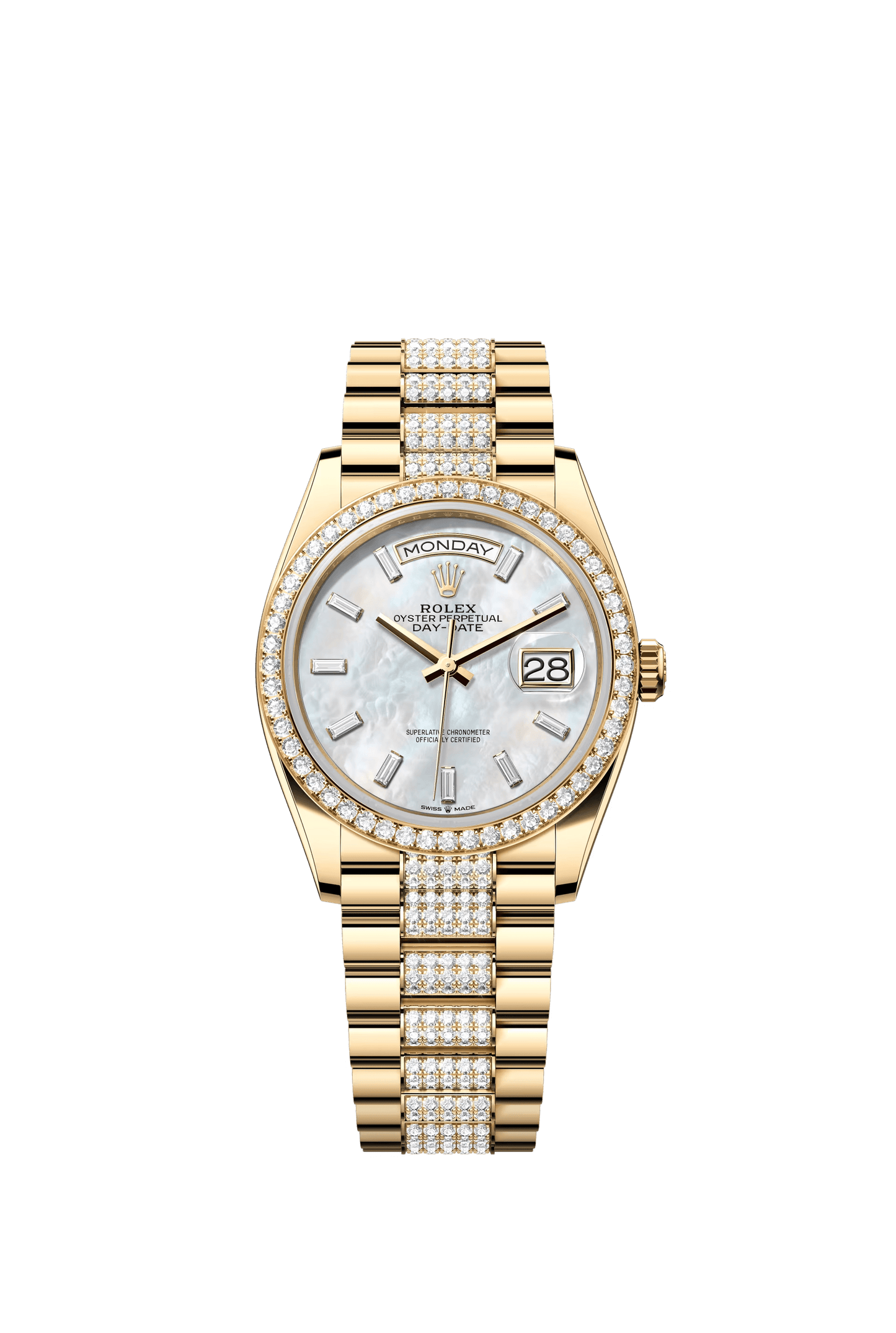 Day-Date 36mm | Yellow gold | Diamond-set Bezel | Ref. 128348RBR