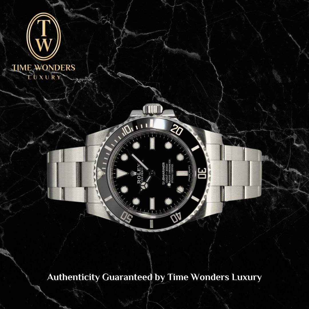 Mint January 2014 Rolex Submariner Black Dial 114060 No Date 40mm Stainless Steel