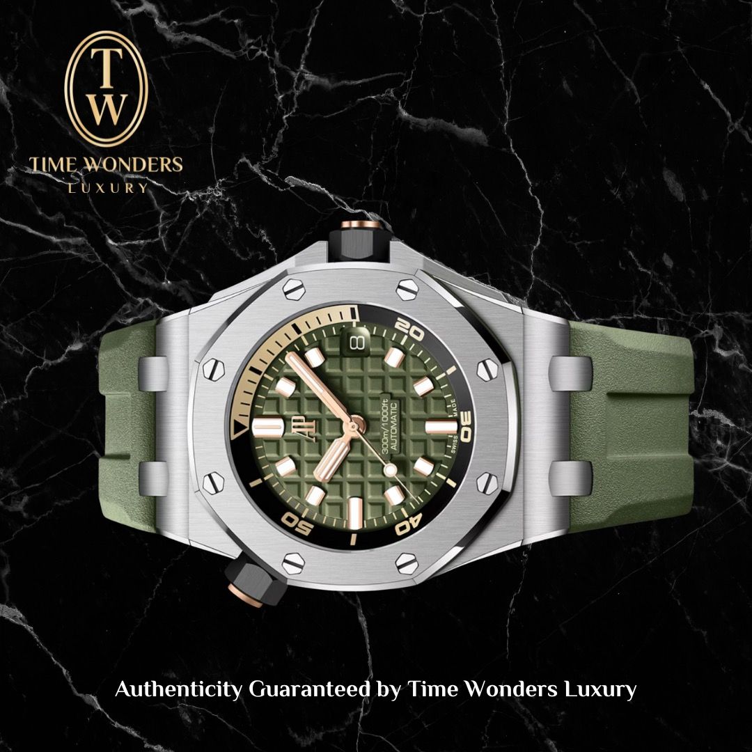 Used December 2021 Audemars Piguet Royal Oak Offshore Diver 42mm Green 15720ST 15720