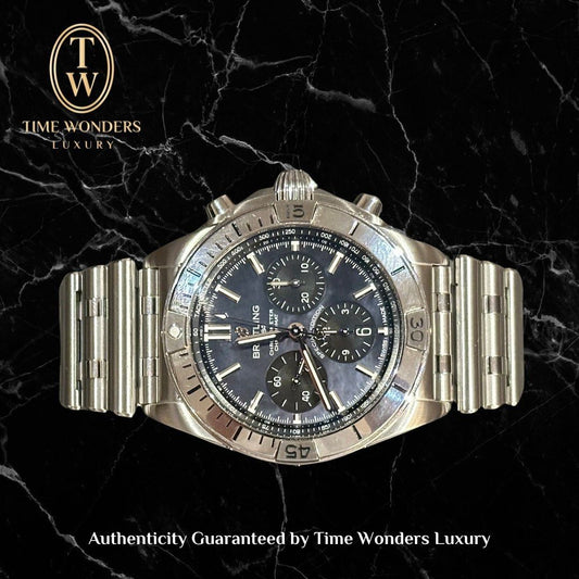Used Breitling Chronomat 42mm AB0134 Black Mother of Pearl Limited Japan Edition