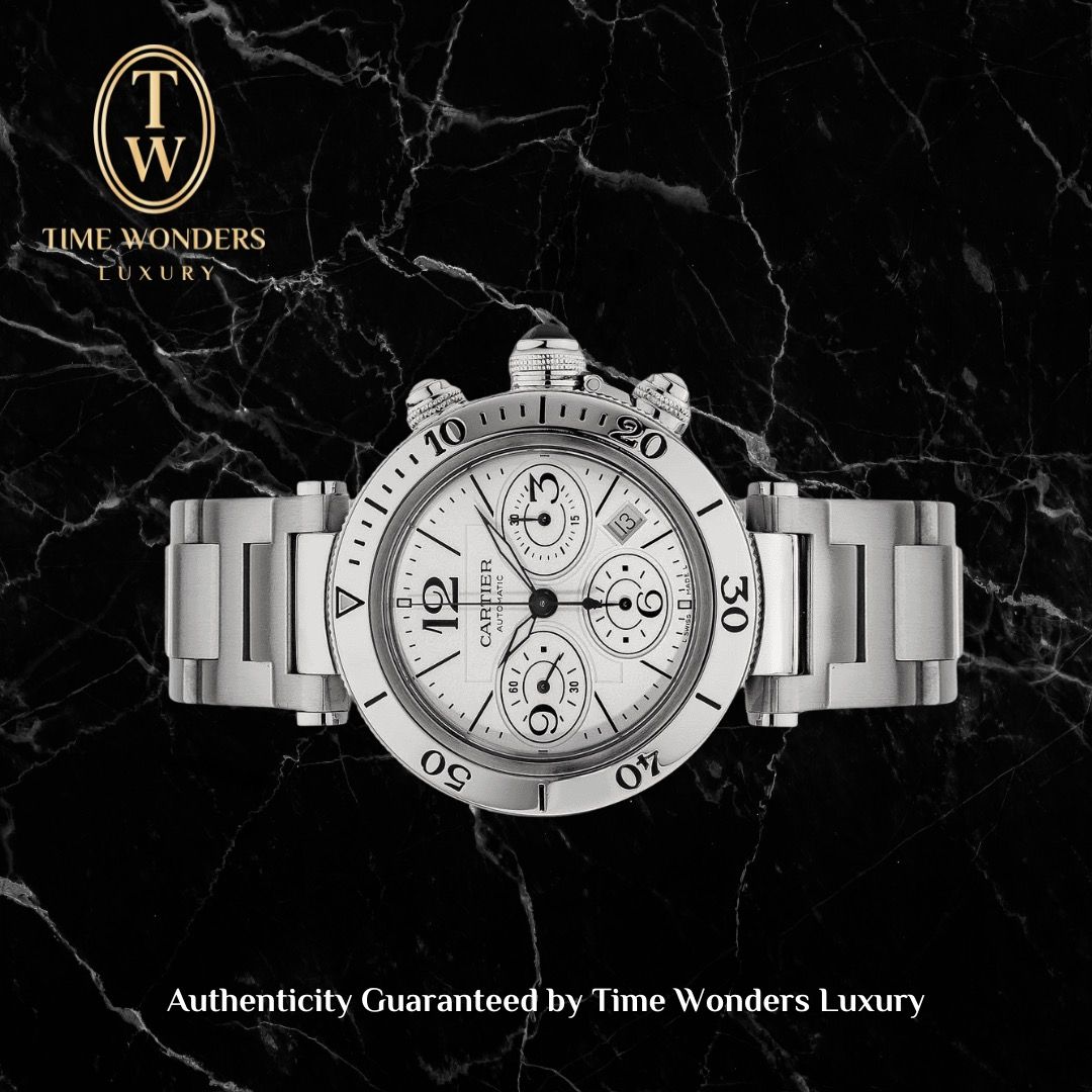 Used July 1995 Cartier Pasha Seatimer W31089M7 42.5mm Stainless Steel