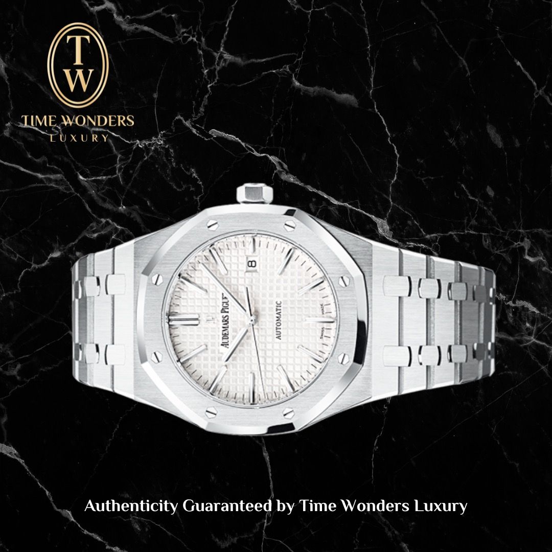 Used March 2017 Audemars Piguet Royal Oak 41mm White 15400ST 15400