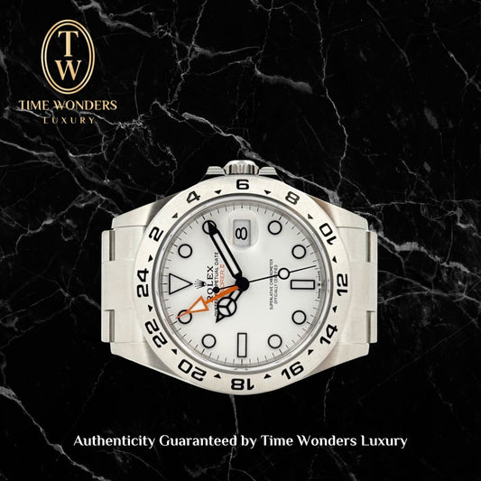 New December 2023 Rolex Explorer II 226570 White 42mm