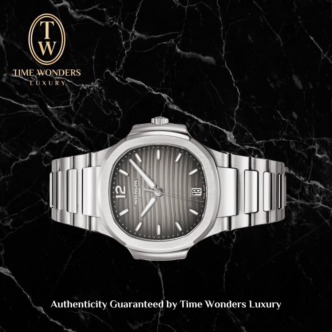 Like New June 2018 Patek Philippe Nautilus Grey 7118/1A-011 35.2mm 7118/1A 7118 Stainless Steel