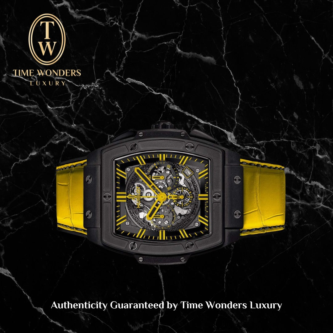 Mint November 2020 Hublot Spirit of Big Bang Chronograph 45mm 601.CY.0190.LR Yellow Black Ceramic