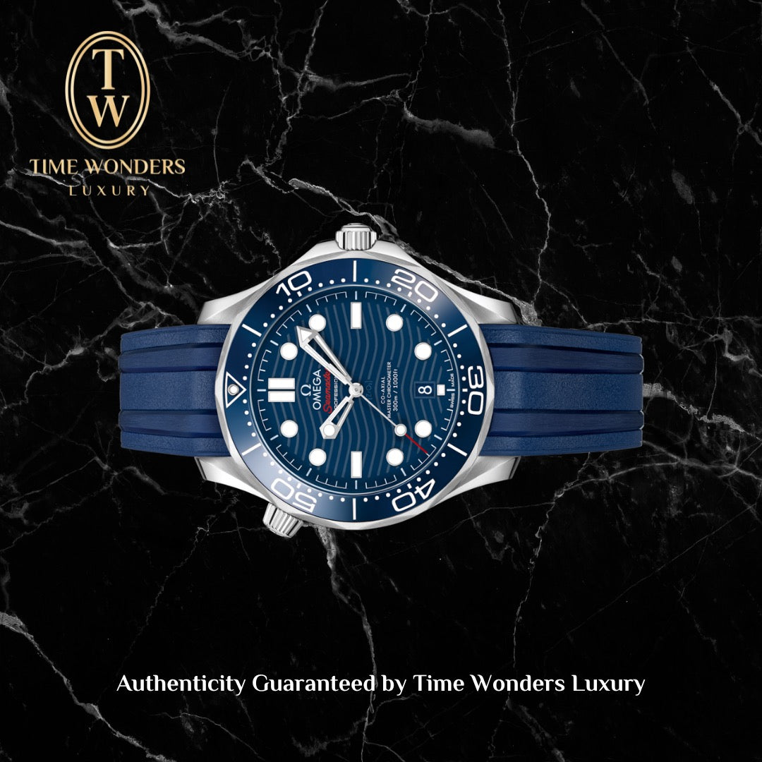 Mint August 2019 Omega Seamaster 42mm Blue Rubber 210.32.42.20.03.001 Sea Master