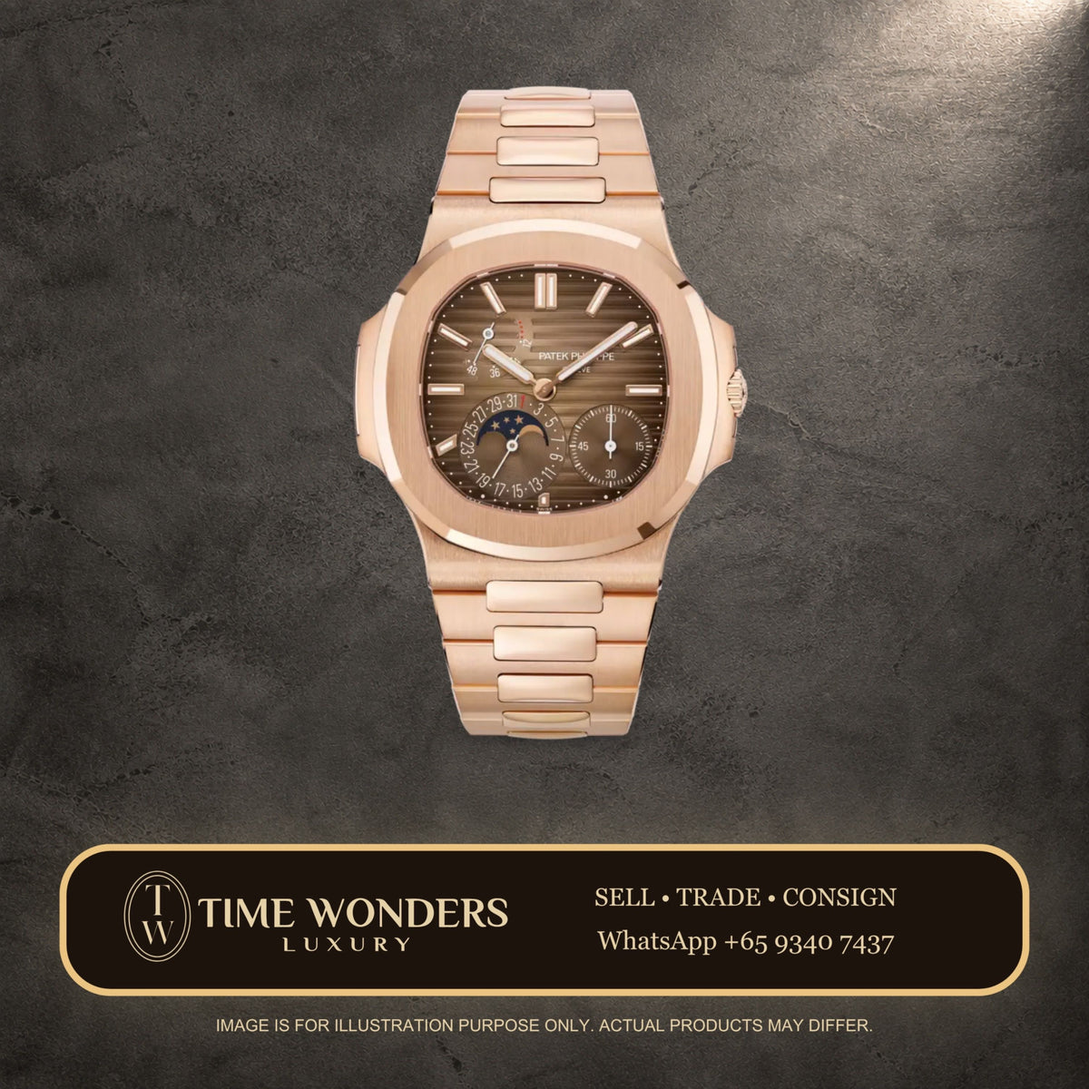 New Q4 2026 Patek Philippe Nautilus Moonphases 5712/1R Brown Dial Rose Gold 5712 Moon Phases 40mm