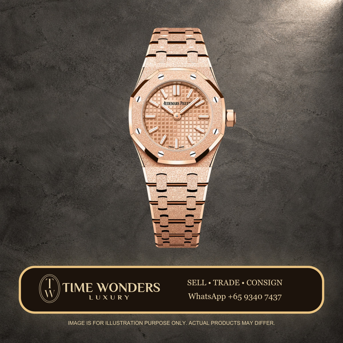 New September 2026 Audemars Piguet Royal Oak Mini 67630OR Frosted Rose Gold 23mm 67630