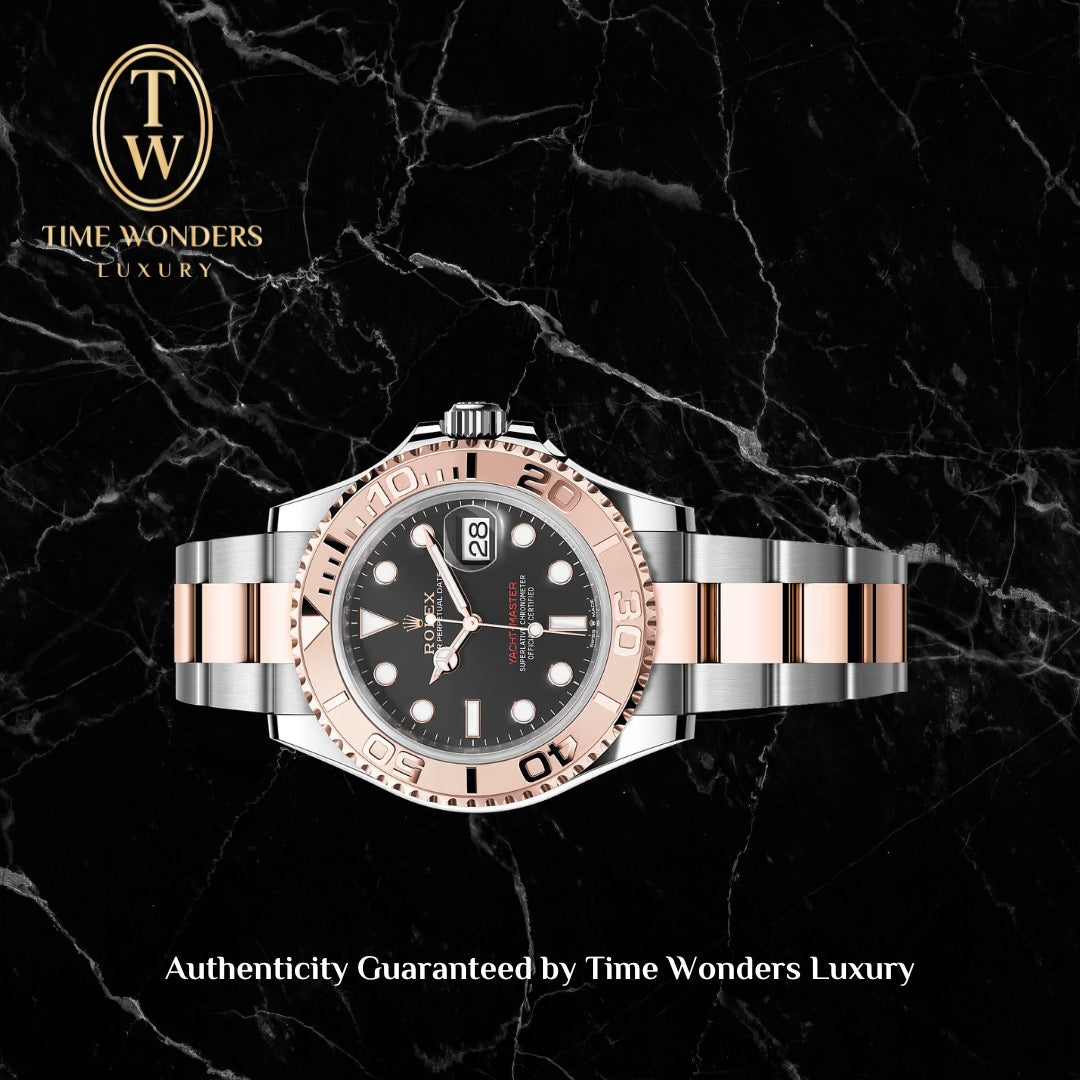 Like New September 2021 Rolex Yacht Master 40mm Two-tone Rose Gold 126621 Black Dial 126621-0002 Yachtmaster