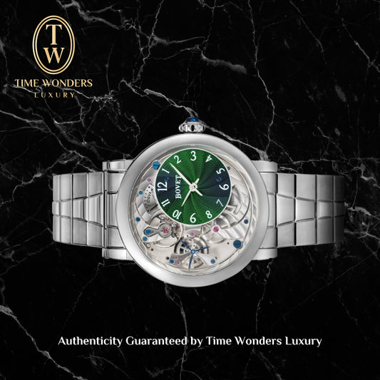 New September 2026 Bovet Recital 12 Emerald Green Guilloche R12C2-0002 40mm Titanium