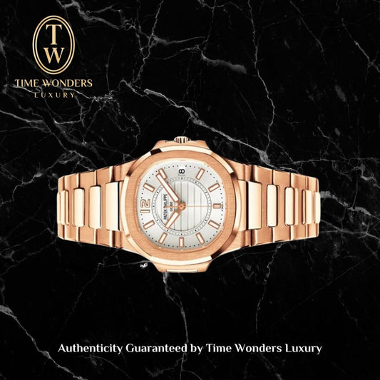 *Watch Only* Used Patek Philippe Nautilus 33mm Rose Gold White 7011/1R 7011